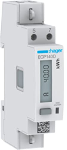Hager Energiezähler 1phasig ECP140D direkt 40A, 1M, S0 Elektrizitätszähler 3250612231362