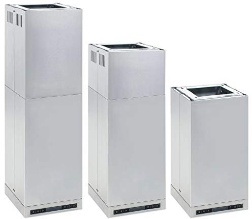 Tidyard Hotte îlot/Hotte de Cuisine/Hotte Aspirante/Hotte îlot avec Ecran Tactile LCD et Capteur 756 m³ / h LED