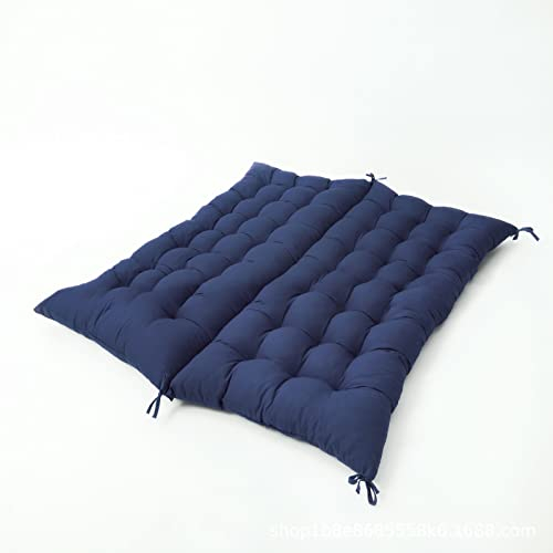 Generic Verdickte Gartenbank Sitzauflage, rutschfest Mit Krawatte, Bequeme Bankauflage Mit Rückenteil Schaukelkissen Dreisitzer-Sofakissen,Navy Blue,150 * 100cm