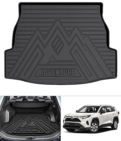 Rav4 Cargo Liner - Trunk Mat for Toyota RAV4 2019-2024 2025, All Weather Cargo Mat for rav4 Accessories, Heavy Duty (Fit for All Models)