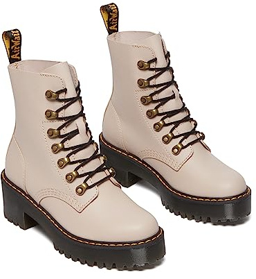Dr. Martens Leona Damenstiefel mit Lederabsatz, Vintage Taupe Sendal, 5
