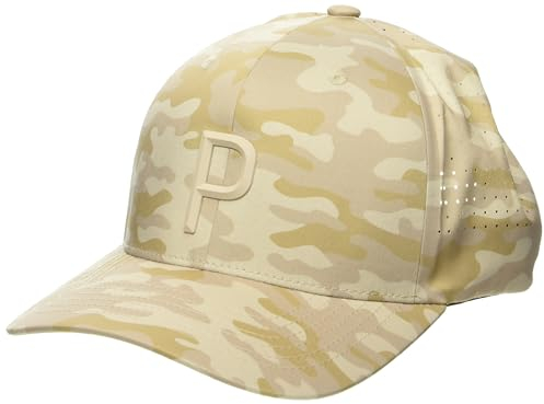 PUMA GOLF Herren Camo Tech P Snapback Cap Verschluss, Prairie Tan-Alabaster, Einheitsgröße