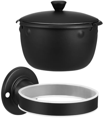 ULTECHNOVO Posacenere Da Parete in Acciaio Inox Con Coperchio Per Bagno Casa E Ufficio Design Elegante E Funzionale Contenitore Antipuzza Da Muro 4.3X3.5X3.1 Pollici