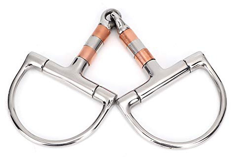 Trensengebisse für Pferde, Edelstahl-Mund-D-Ring-Ring-Knebel-Pferdegebiss, Komfort-Trense, Pferdegebiss, Kupferrollen für Pferde, Reitsportbedarf