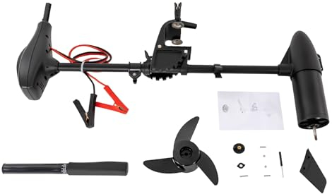 Aussenborder Elektromotor 58 lbs Schubkraft, Elektro Außenborder Elektromotor Boot 12V 612W Nennleistung Außenbordmotor Aussenborder Bootsmotor Motoren mit 5 Vorwärtsgänge und 3 Rückwärtsgänge