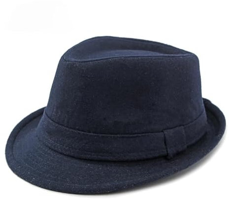 FULUJIDI Fedora Trilby Filzhut Hut Hut Männer Und Frauen Retro Jazz Hut Gentleman Fedoras Navy