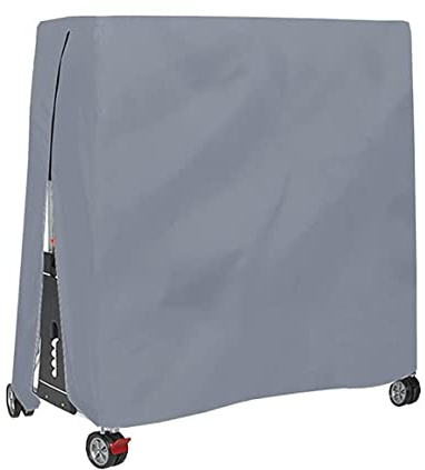 Pineeseatile Tischtennis Tabelle Abdeckung 420d Oxford wasserdichte Stofftisch Abdeckung Outdoor Tisch Tisch Tisch Schutzabdeckung 185 x 165 x 70 cm (grau) Reißverschluss