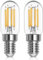 Bombilla Nevera LED E14 2W 230V, no Regulable, Lámpara Para Nevera 6000K Blanco Frío, Equivalente Lámpara halógena E14 15w, Bombilla Led T22 Para Luz Nevera Campana, Campana Extractora, Pack de 2