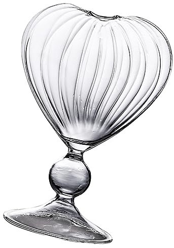 CIYODO Multi-Purpose Love Heart Glass Goblet 250ml Present for Friends Family
