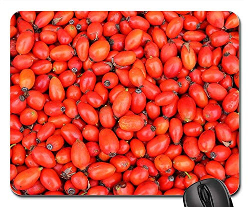 Alfombrilla Ratón, Rosa Silvestre Fruta Hierbas Planta Rosal Maduro Mouse Mat Antideslizante Alfombrilla Gaming Antideslizante Alfombrilla De Ratón para Juegos para Ordenador Pc 25X30Cm