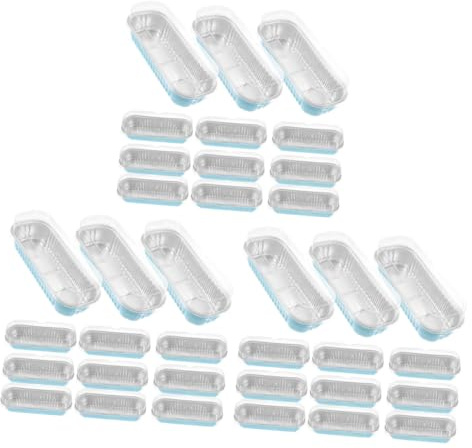 CONGARTENO 30pcs Aluminum Mini Loaf Pans Lids Baking Pans for Bread Madeleine Cake Toaster Oven Lightweight and Easy to Clean