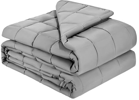 VEVOR Coperta Ponderata per Letto Matrimoniale, Coperta Pesante Traspirante Rinfrescante, con Perle di Vetro, Uso in Ogni Stagione, Migliorare il Sonno, Grigio 1524 x 2032 mm ± 40 mm