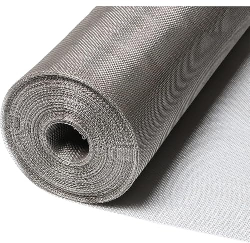 Edelstahl Drahtgeflecht 304, Drahttuch 12 Mesh, Verstärktes Metallgitter, Schutzgitter, Nagetierschutznetz, Lüftungsgitter, Abdeckplatte für Belüftung