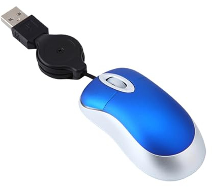 Veemoon 3 Pièces Souris USB Filaire Mini Bleue Souris Ordinateur Portable Compacte Optique Compatible Pc et Notebook Ergonomique pour Bureau et Maison