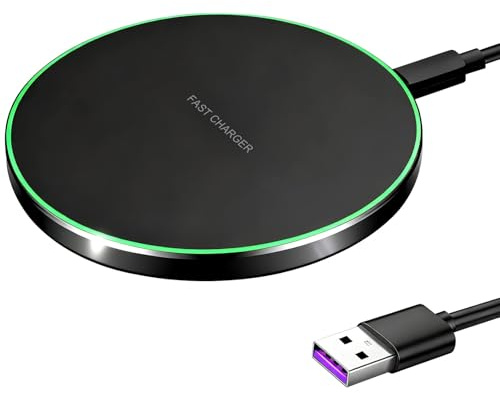 20W Wireless Charger Quick Charger Inductive para iPhone 16 15 14 13 Pro, Samsung Galaxy S23 S22 S21,Compatible con AirPods 4/3/2, Smartphones habilitados para Qi, Carcasa de Metal Resistente