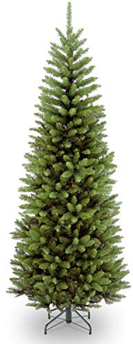 National Tree Company 6 ft Unlit Kingswood Fir Slim Artificial Christmas Tree, 629 Tips, Includes Stand, Green