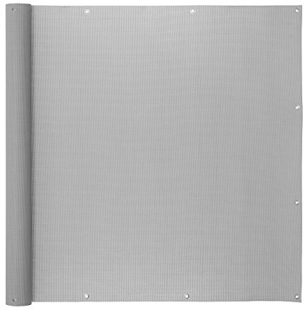 Ventanara® Balkonverkleidung Sichtschutz PVC Balkonumspannung Zaun Verkleidung Blende Windschutz Folie 500 x 90 cm Grau