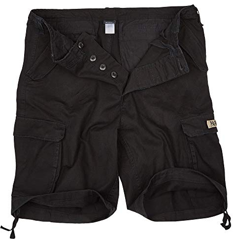urbandreamz Cargo Moleskin Shorts Paratrooper Schwarz - S -