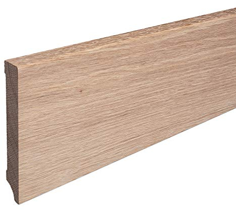 Sockelleiste Massiv Holz Eiche roh geschliffen Weimarer Profil Modern 120mm