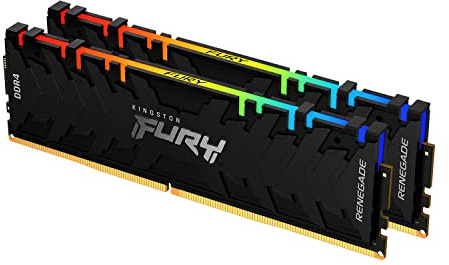 Kingston FURY Renegade RGB 16GB (2x8GB) 4600MHz DDR4 CL19 Memoria Gaming Kit per Computer Fissi Kit da 2, KF446C19RBAK2/16