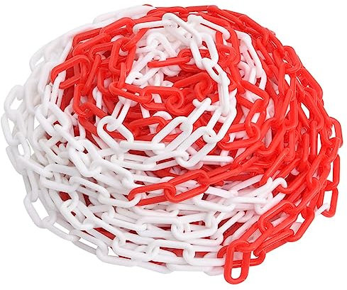 INLIFE 150923 Chaîne de délimitation en plastique Rouge et blanc 30 m Ø 4 mm 1,16 kg