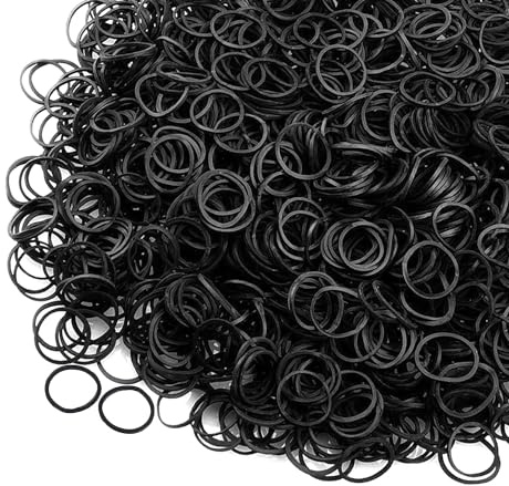 500Pièces Petits Elastiques Noirs Pour Cheveux Avec boîte Élastique à cheveux Mini élastique,Élastiques à cheveux pour femmes, enfants, Boucles/africaines,tresses, barbe, etc