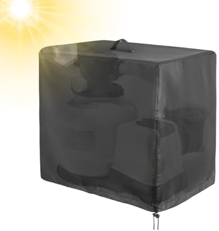 84×61×86cm Abri De Pompe De Piscine Couvercle De Pompe Anti-poussière, Housses De Protection UV Pour Filtres Piscine À Sable, Couverture Pompe Piscine Hors Sol Pliable, Accessoires Piscine Oxford 420D
