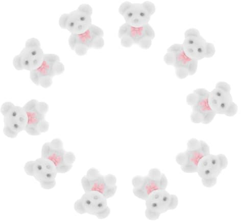 MOLUCKFU 10 Mini-bärenfiguren Mit Flock – Für Dekoration Projekte Und Garten Realistische Plüschbären