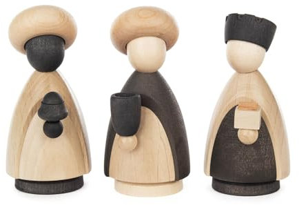 Rudolphs Schatzkiste Miniaturfiguren Heilige 3 Könige Natur/anthrazit groß Höhe 9,5cm NEU Weihnachtsfigur Holzfigur Miniatur Miniaturgruppe Miniaturfiguren Miniaturtiere