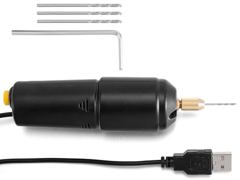 Taladro pequeño para manualidades, taladro de joyería recargable - herramienta de perforación manual USB | Taladro de mano USB, taladro portátil recargable, taladro eléctrico de mano, taladro manual