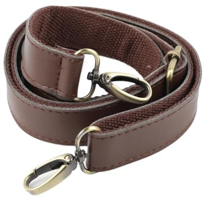 ENWWCH Damen Ledertaschengurt Taschengurt aus echtem Leder, Griff for Crossbody-Handtasche, Ersatz for Herren, Schultergurt aus Fiberglas, Vintage-Leder, Verstellbarer Gürtel Für Schultertaschen