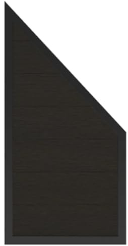 HORI Rahmenzaun WPC Sichtschutz Stecksystem Zaun Garten Gartenzaun Lamellenzaun Windschutz Zaunelemente - 90 x 180 cm - Schräg - Anthrazit