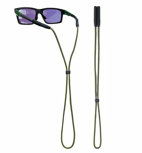 80Days Cordon de lunettes réglable en nylon – sangle pour lunettes avec embouts en silicone, maintien sûr pour lunettes de vue et de soleil, idéal pour le sport, la lecture et un usage quotidien
