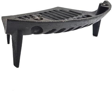 16 Inch Fire Grate 24B Cast Iron | 4 Leg Curved Fireplace Grate | Coal, Wood Burner Open Fire Basket