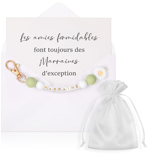 Hestya Cadeau Annonce Grossesse Tata Mamie Demande Marraine Témoin Tu Vas Être Tata Veux-Tu Être Ma Marraine Porte-Clés Carte Annonce avec Enveloppe Cadeau Grossesse pour Baptême Confirmation