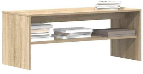Sonoma - Mueble de TV de roble de 100 x 40 x 40 cm, moderno tablero bajo para sala de estar, elegante mesa de TV, compuesto de madera duradera, diseño elegante para televisores de pantalla plana