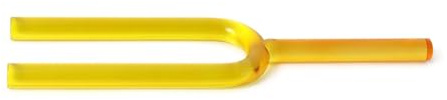 Gelbe natürliche Quarzkristall-Klanggabel – 7 Töne (C bis B), 16 mm Heil-Stimmgabel for Yoga, Meditation und Klangtherapie(432Hz,G)