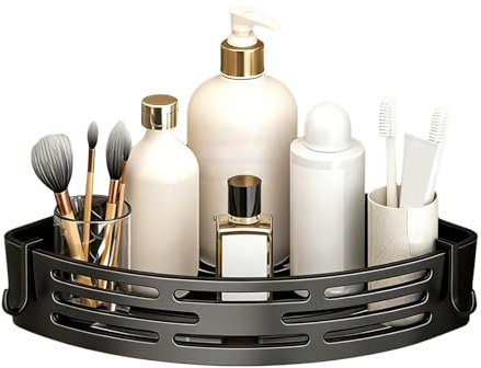 Générique Porte-Savon de Douche d'angle | Rangement Murale sans Percage - Range-Douche Amovible,pour Mur d'angle Carrelage Verre Shampooing Après-Shampooing Gel Douche