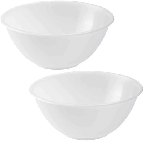 Clear Plastic Kitchen Mixing Bowls for Baking 2 Pack 15cm BPA Free, Dishwasher Safe, Microwave Safe, Lightweight, Easy to Use & Clean - Multipurpose Serving Mixing Bowl for Fruit, Vegetable, Salad
