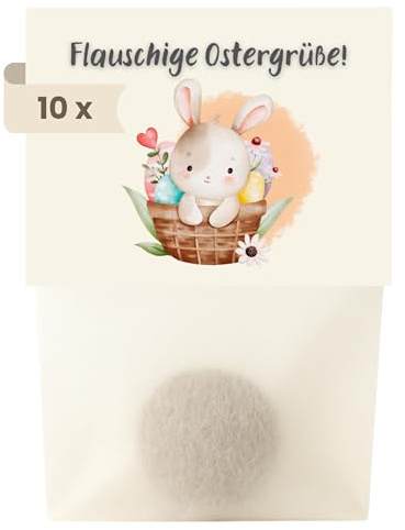 Blumensamen als Geschenk zu Ostern (10er Set Samenbomben) | Kleine Ostergeschenke - Oster Samenkugeln als Kleinigkeit für Mitarbeiter, Kollegen, Kinder und Erwachsene