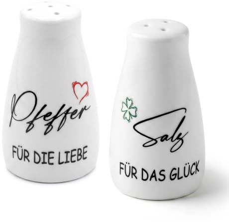 Salzstreuer Klein und Pfefferstreuer Keramik als Geschenk