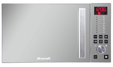 BRANDT - SE2616W - Micro-ondes Solo Electronique 26L – 900W – Autoprogramme 8 positions – 3 mémoires – Programme Speed Defrost – Façade miroir – Cavité énamelite – Blanc