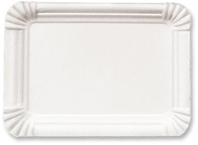 Pappteller weiß LxB = 9x15 cm 1000 St. Kuchenteller Pappen Kuchenpappen