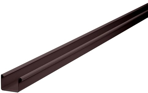 INEFA Dachrinne kunststoff Kastenrinne 200cm NW68 / 68mm Dunkelbraun Dachrinnenzubehör, Regenrinnen PVC, einfache Montage, Made in Germany