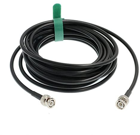HangTon Cavo coassiale BNC maschio a BNC maschio 6G SDI RG223 RF 50 Ohm, doppia schermatura, bassa perdita di segnale, per video dati GPS LAN/WAN (10 m)