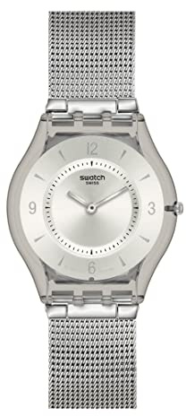 Swatch Klassische Metall-Knit-Armbanduhr, Klassisch