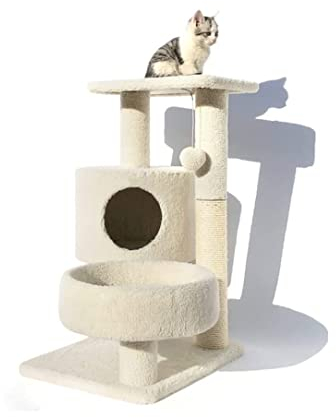 PIPONS Katzenbaum Kratzbaum Katzenklettergerüst Katzenturm Baum Einfache Katzenmöbel Sisal Katzenkratzbaum Stabile Sprungplattform katzenkratzbaum (Color : D, Size : 40 * 50 * 75CM)