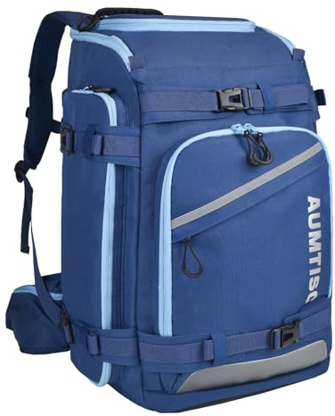 AUMTISC Mochila para Botas de Esquí y Casco, Bolsas Acolchadas para Equipo de Esquí y Snowboard, Gafas, Guantes - Ideal para Viajes Aéreos