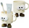 Eiflayn Gobelet Brosse à Dent Enfant,2 Pièces Dessin Animé Grands Yeux Pot Brosse a Dent,Mignon Pot Brosse à Dent Salle de Bain,Gobelet Salle de Bain avec Poignée Stable,Pour la Maison et Les Voyages
