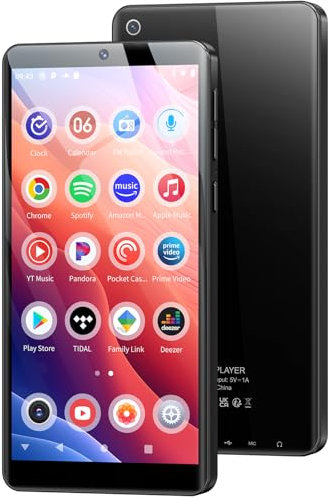 128GB MP3 Player mit Bluetooth WiFi und Kamera, Android 13.0 Spotify MP3 Musik Player mit Lautsprecher, Oilsky 5,5 Zoll 1080P Touchscreen MP4-Player (RAM: 4GB)